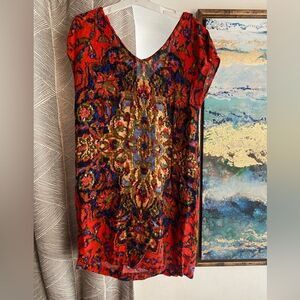 Maeve By Anthropologie Mini Dress Size Medium Multicolored Tunic
